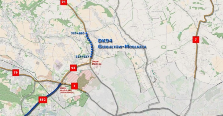 Otwarto przetarg na projekt i rozbudowę DK94, na odcinku Modlnica – Giebułtów
