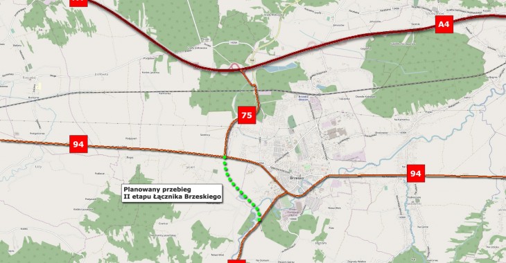 Zachodnia obwodnica Brzeska w ciągu DK75 będzie dwujezdniowa Zachodnia obwodnica Brzeska w ciągu DK75 będzie dwujezdniowa