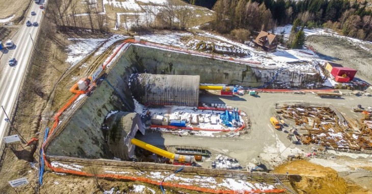 W tunelu przerwa zimowa nie obowiązuje - postęp prac na Zakopiance W tunelu przerwa zimowa nie obowiązuje - postęp prac na Zakopiance
