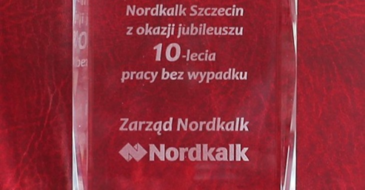 Nordkalk: 10 lat bez wypadku w Zakładzie w Szczecinie Nordkalk: 10 lat bez wypadku w Zakładzie w Szczecinie
