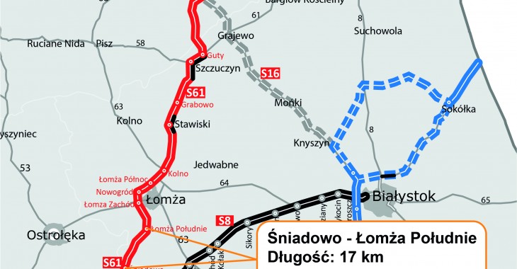 Może ruszać budowa S61 na odcinku Śniadowo – Łomża Może ruszać budowa S61 na odcinku Śniadowo – Łomża