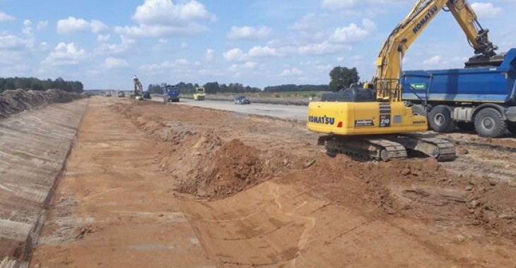 Postęp prac na budowie A1 Tuszyn - Piotrków Trybunalski