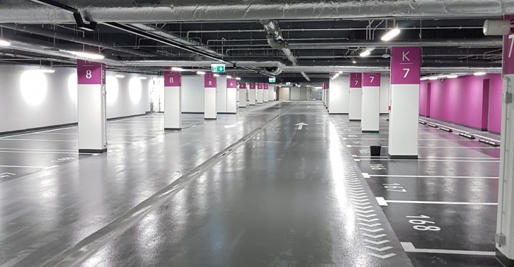 Nowy parking przy Solaris Center pod Placem Kopernika w Opolu z posadzkami Deckshield