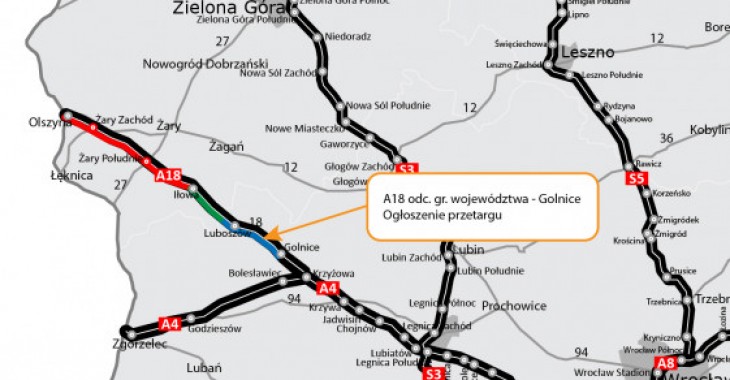 Coraz bliżej autostrady - ogłaszamy przetarg na ostatni odcinek przyszłej A18 Coraz bliżej autostrady - ogłaszamy przetarg na ostatni odcinek przyszłej A18