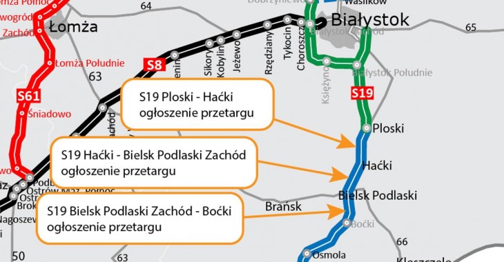 Ruszają kolejne przetargi na budowę S19 na Podlasiu Ruszają kolejne przetargi na budowę S19 na Podlasiu