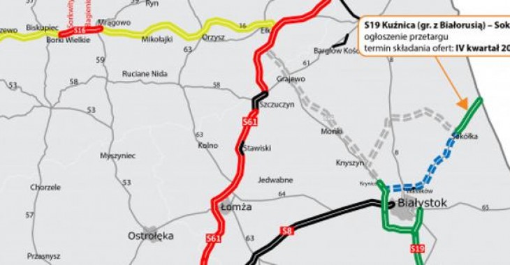 Rusza przetarg na S19 Kuźnica – Sokółka Rusza przetarg na S19 Kuźnica – Sokółka