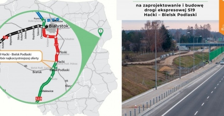 Wyłoniliśmy wykonawcę S19 Haćki - Bielsk Podlaski Wyłoniliśmy wykonawcę S19 Haćki - Bielsk Podlaski