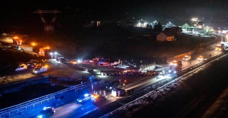 Transport ostatnich elementów maszyny TBM Transport ostatnich elementów maszyny TBM