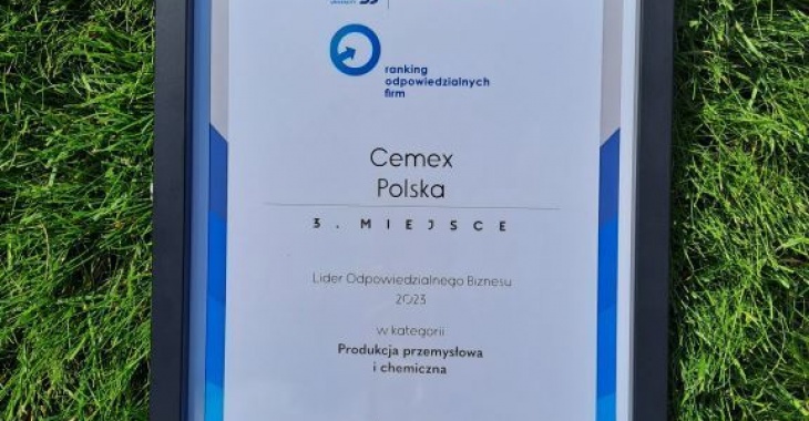 Cemex Polska w Rankingu Odpowiedzialnych Firm Cemex Polska w Rankingu Odpowiedzialnych Firm